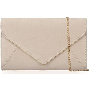 9543 Faux Suede Evening Bag Foldover Clutch Purse Cocktail Prom Party